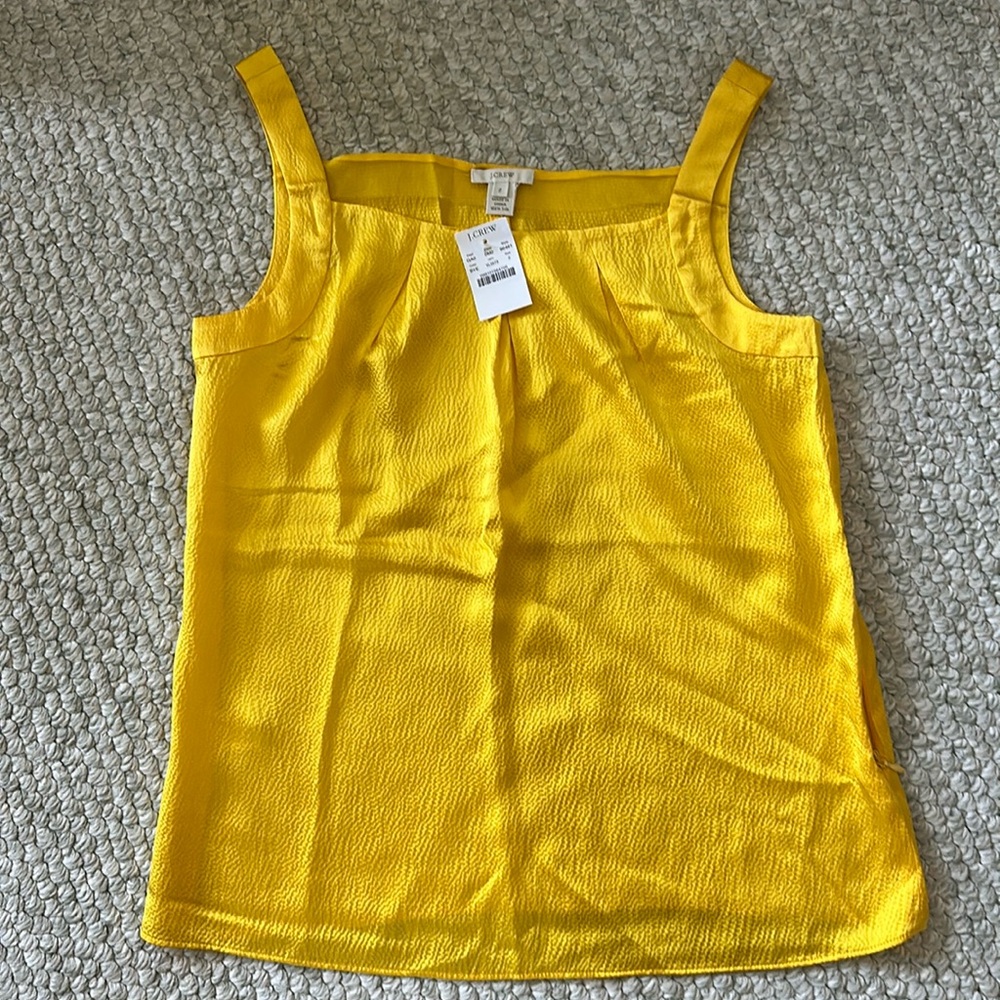 NWT J. CREW hammered silk top